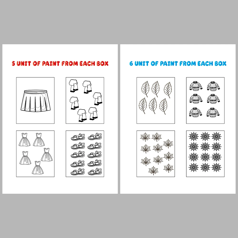 Number and Object Matching and Coloring Activity Book