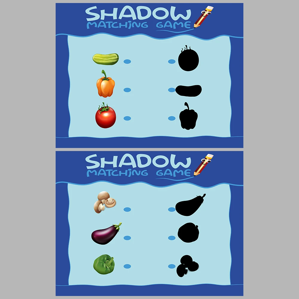 Fruit-Themed Shadow Matching Game Book