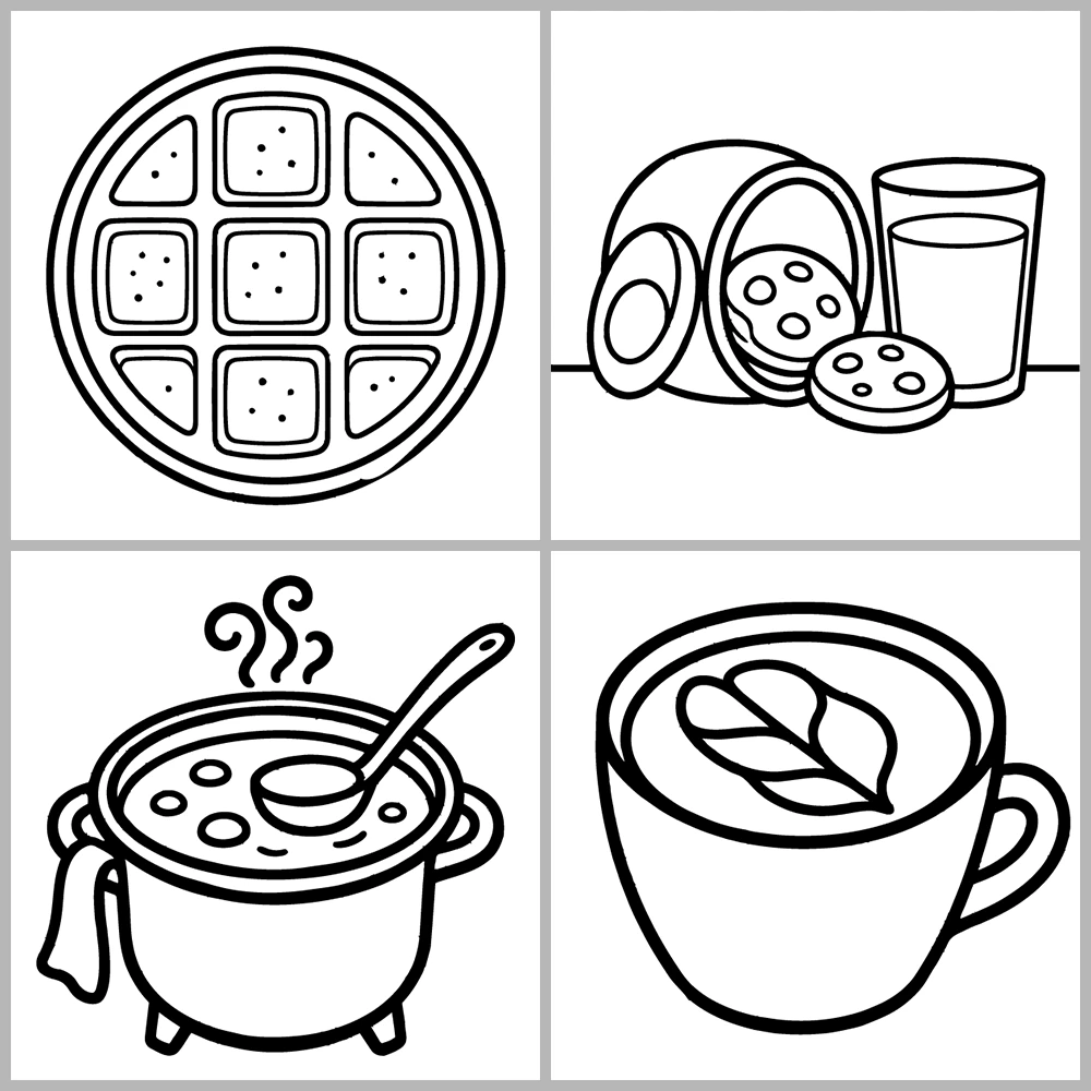 Cozy Kitchen – Food Coloring Book