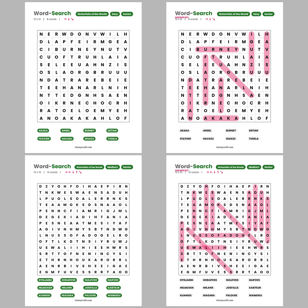 Word Puzzle – Eye & Vision – Trees of the World – Themes – Vol. 2