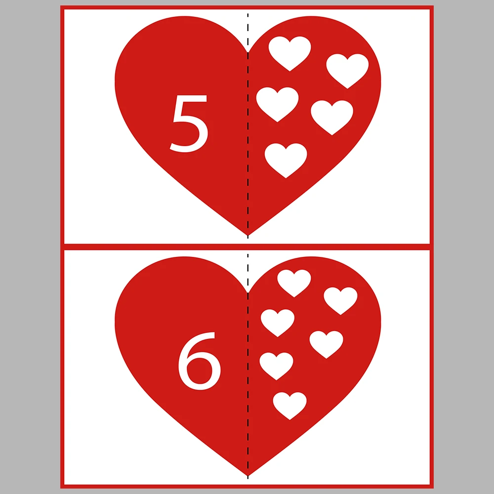 Number Matching Activity Book – Heart-Themed