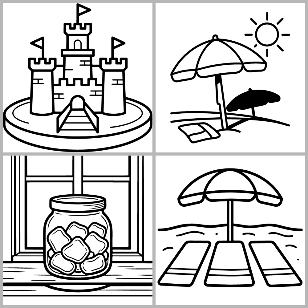 Cozy Ocean – Beach Coloring Book