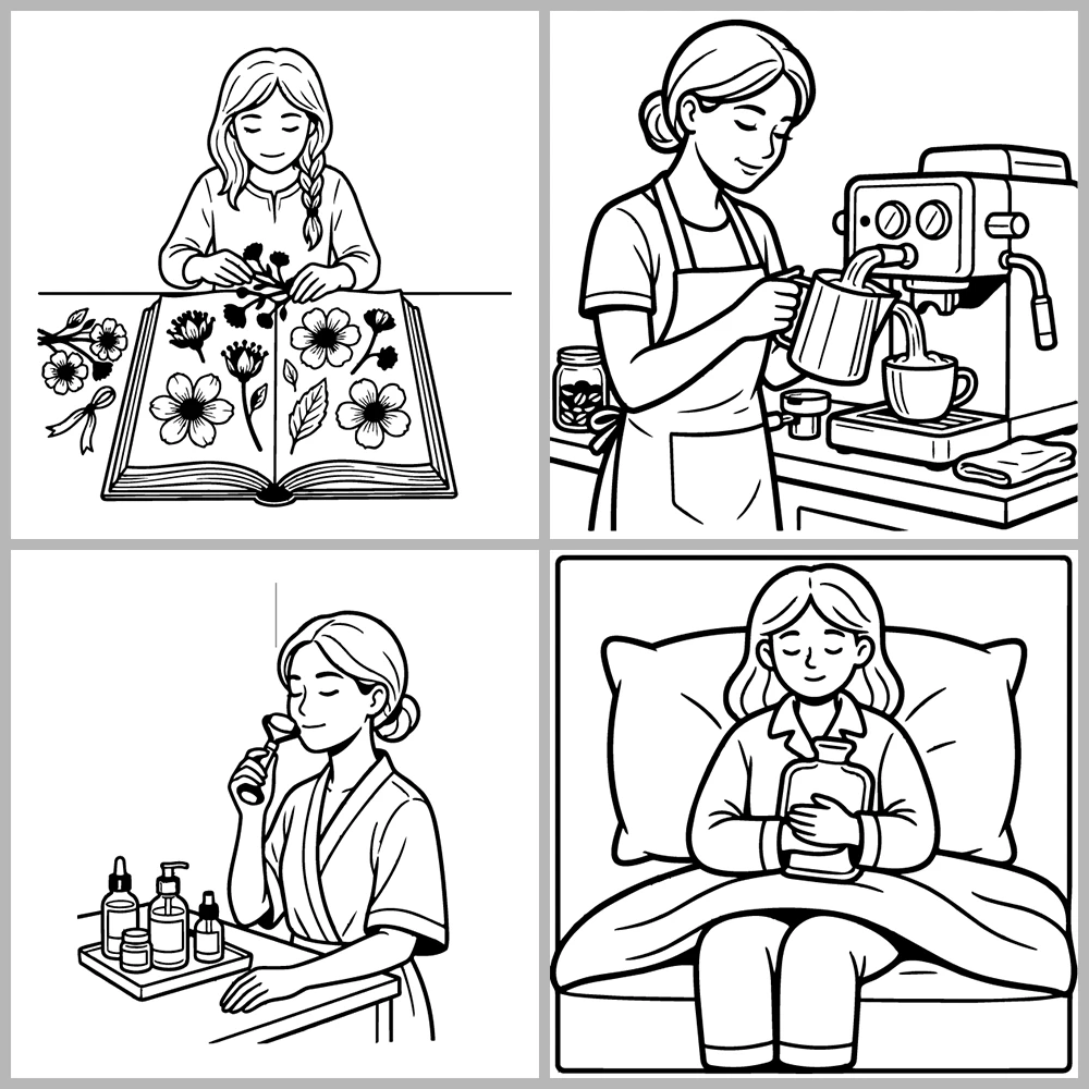 Cozy Girl – Self Care Coloring Book