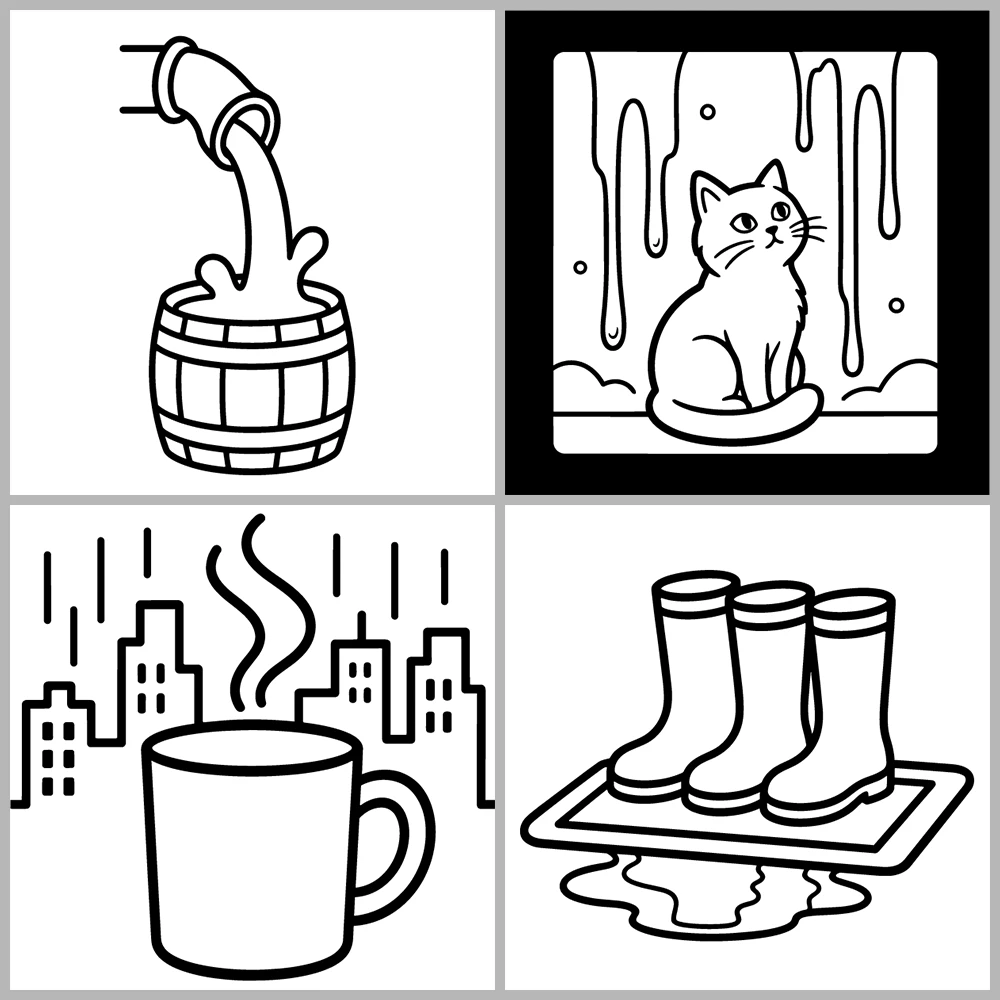Rainy Days Coloring Book