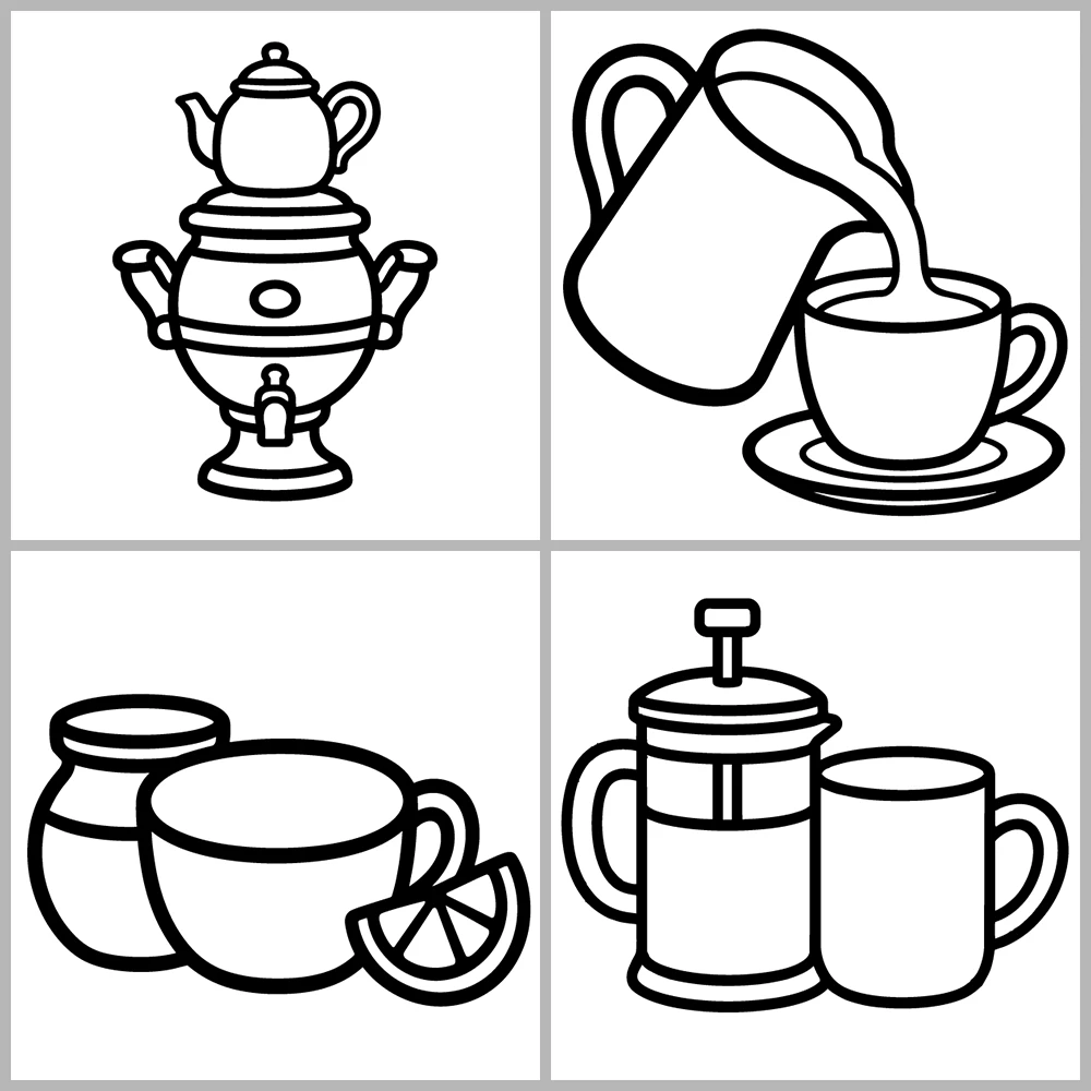 Cozy Coffee – Tea Coloring Book