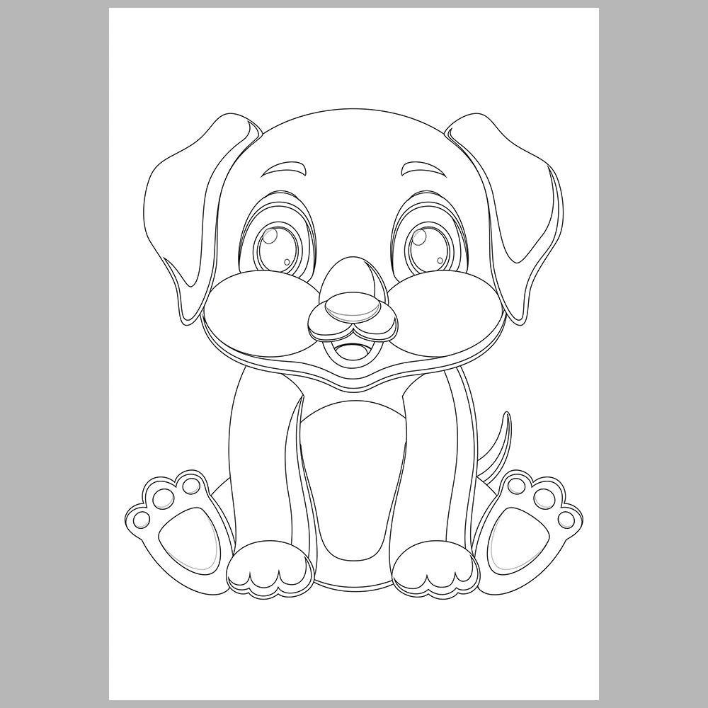 Dog-Themed Number Matching Activity Book