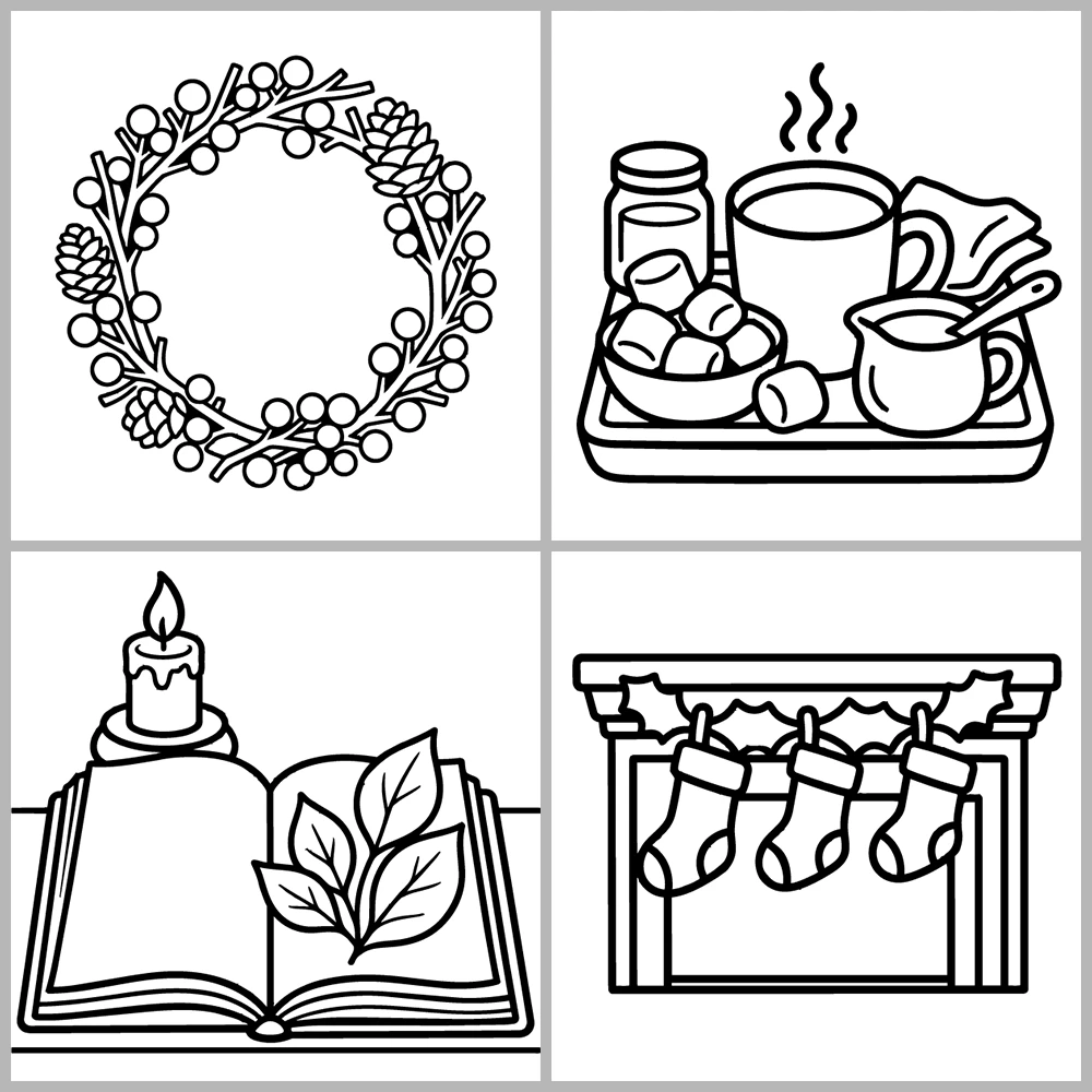 Seasons Cozy Coloring Book