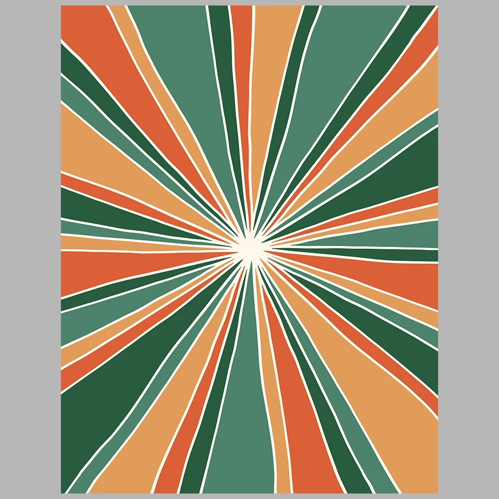orange and green themed poster