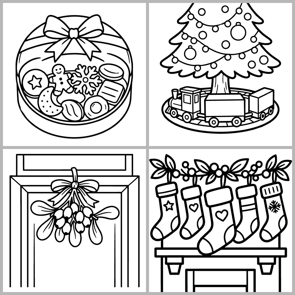 Christmas and Holiday Coloring Book