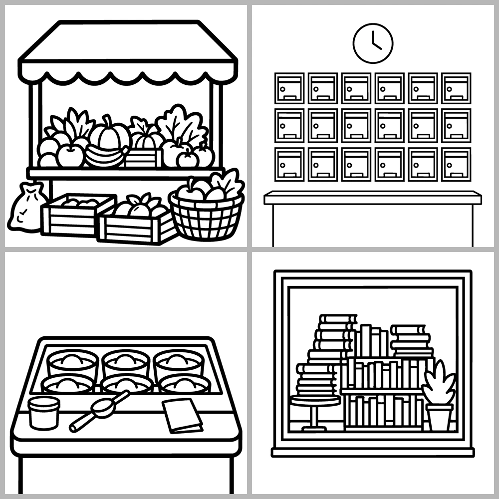 Cozy Travel and Places Coloring Book