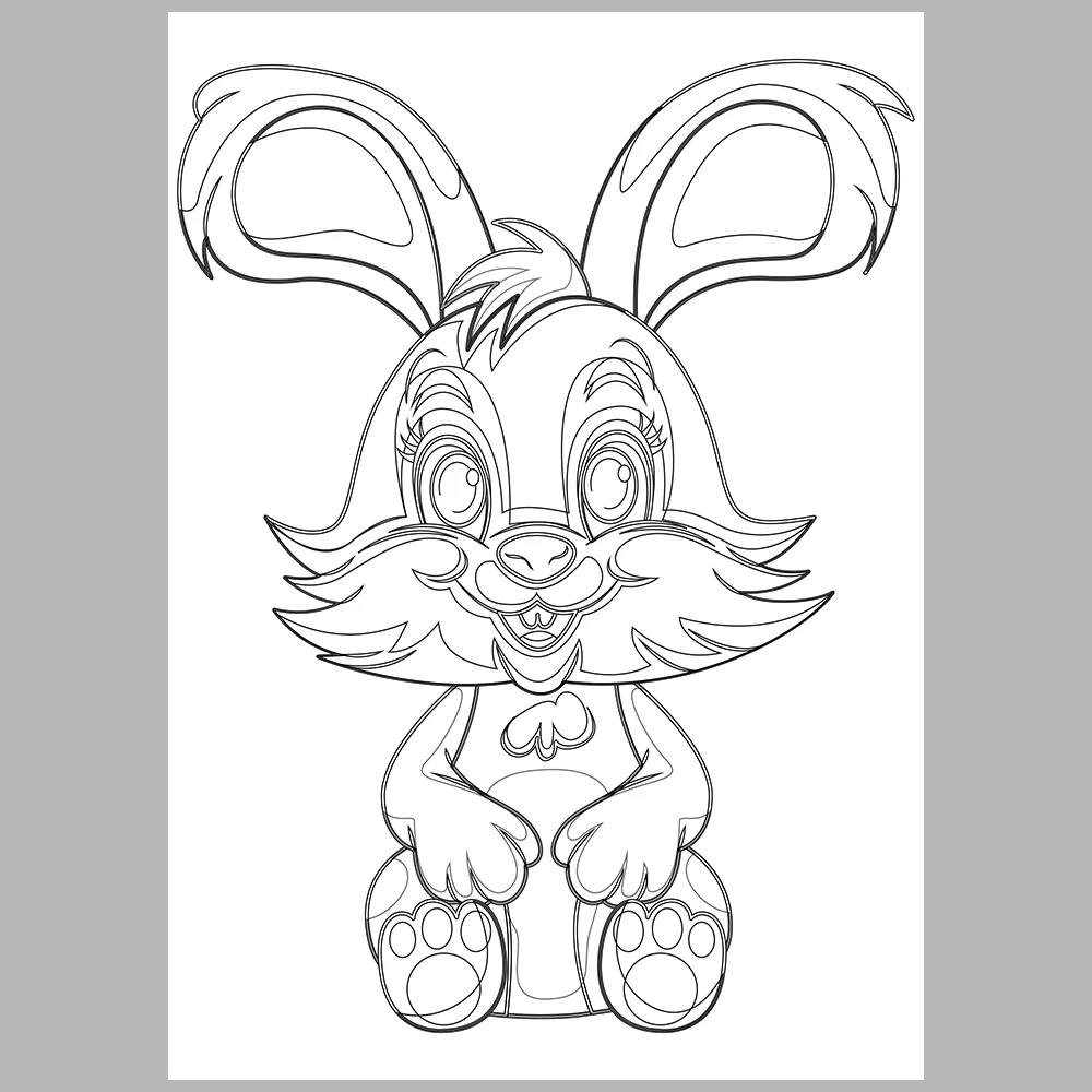 Rabbit-Themed Number Matching Activity Book