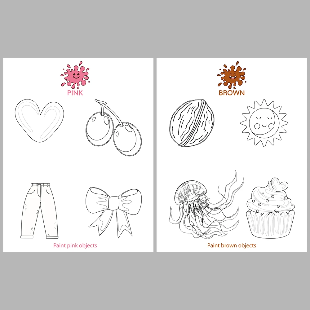 I Am Learning Colors Book – Fruit and Vegetable-Themed Coloring Activity