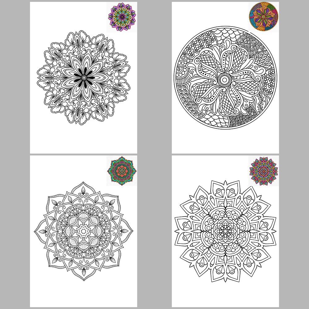 Mandala Coloring Book Pages – With Reference Images