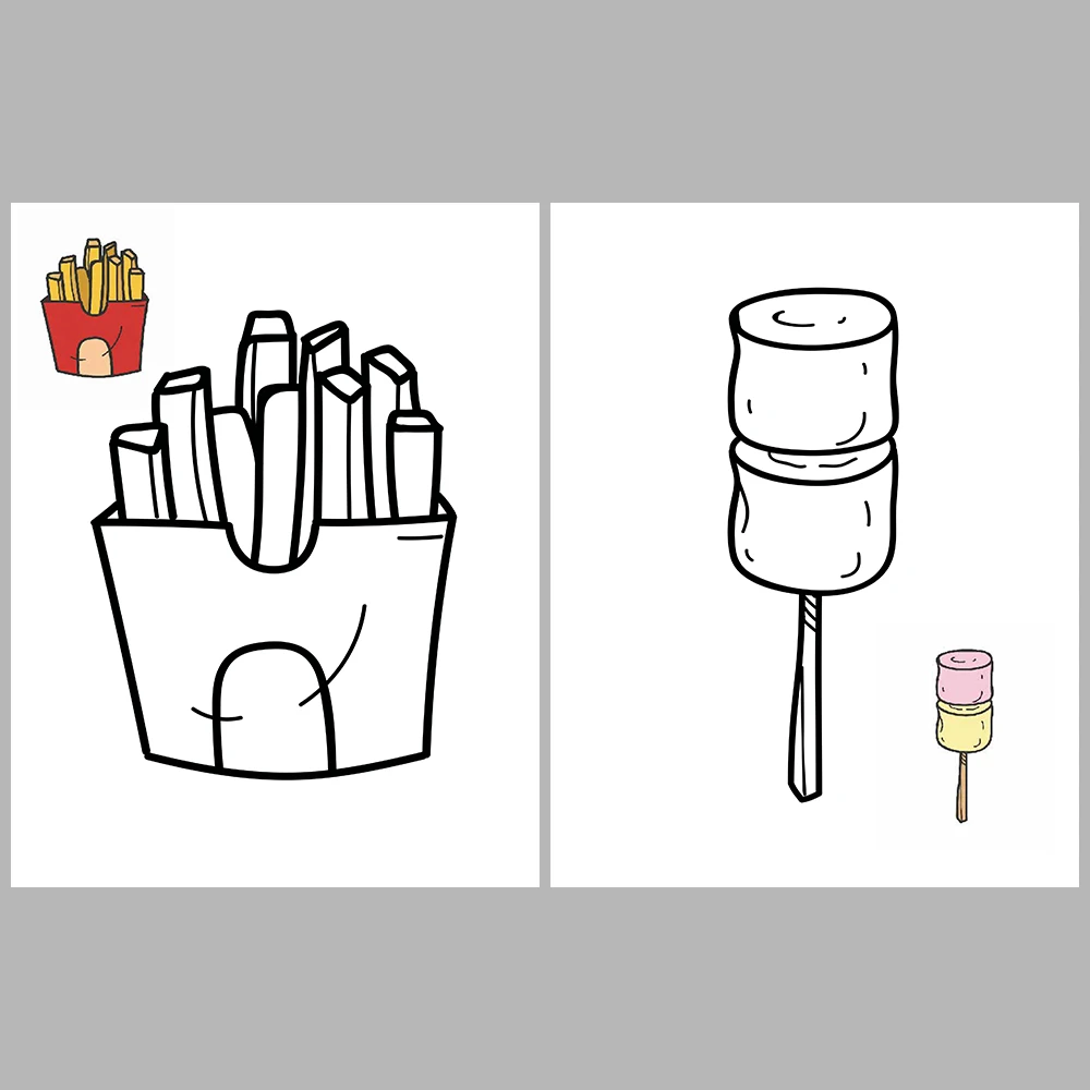 Snack Coloring Pages – With Reference Images