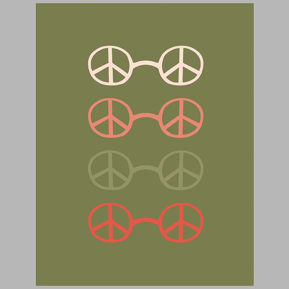 green and red themed posters