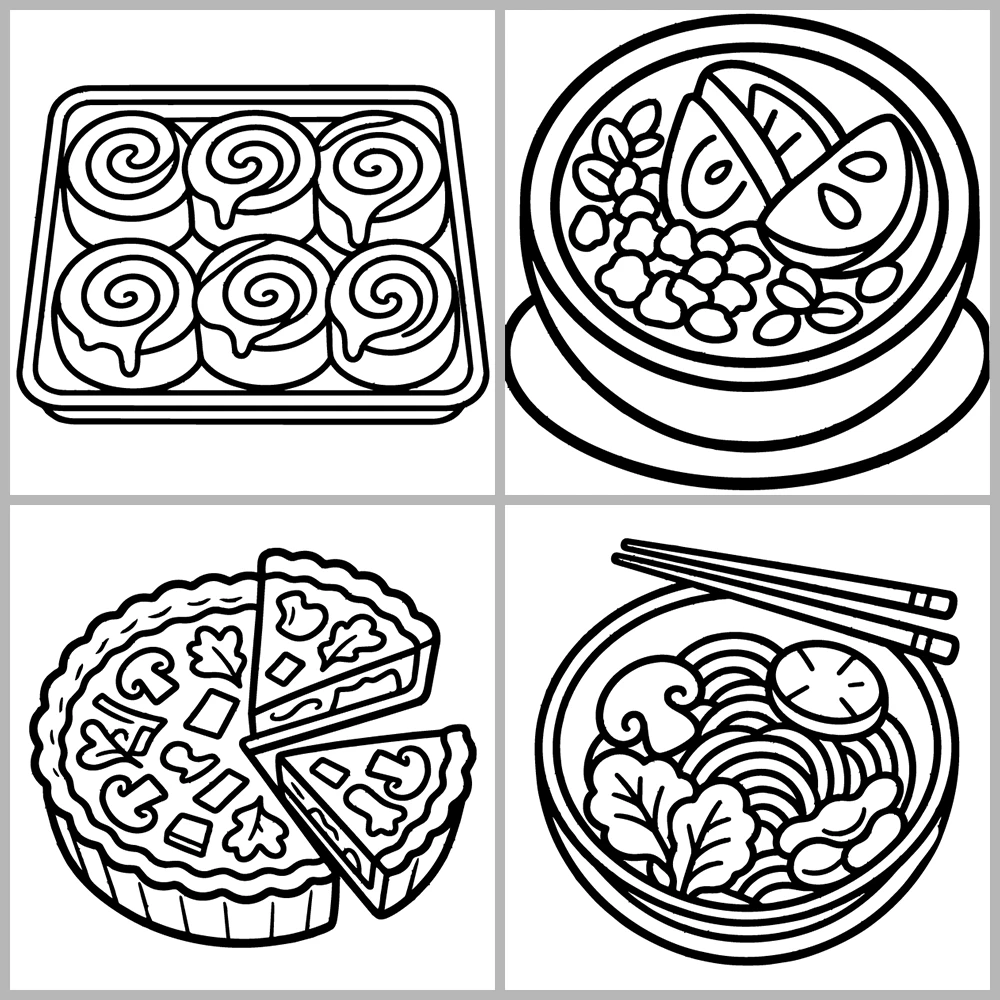 Cozy Kitchen – Food Coloring Book