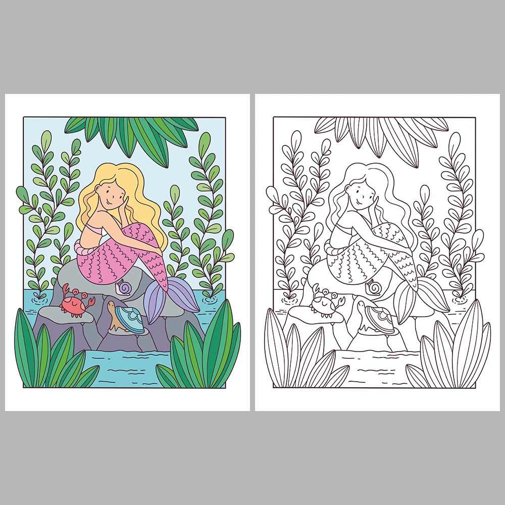 Mermaid Coloring Pages – With Reference Images