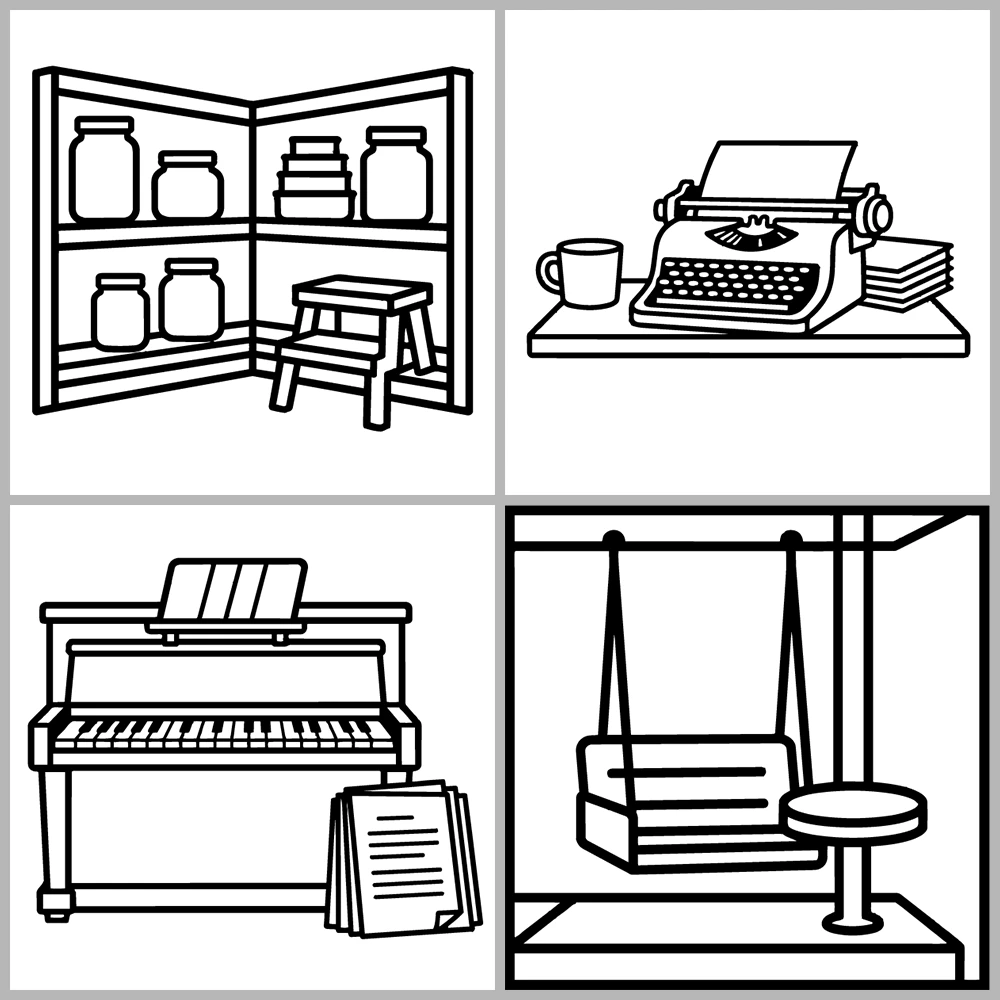 Cozy Corners Coloring Book
