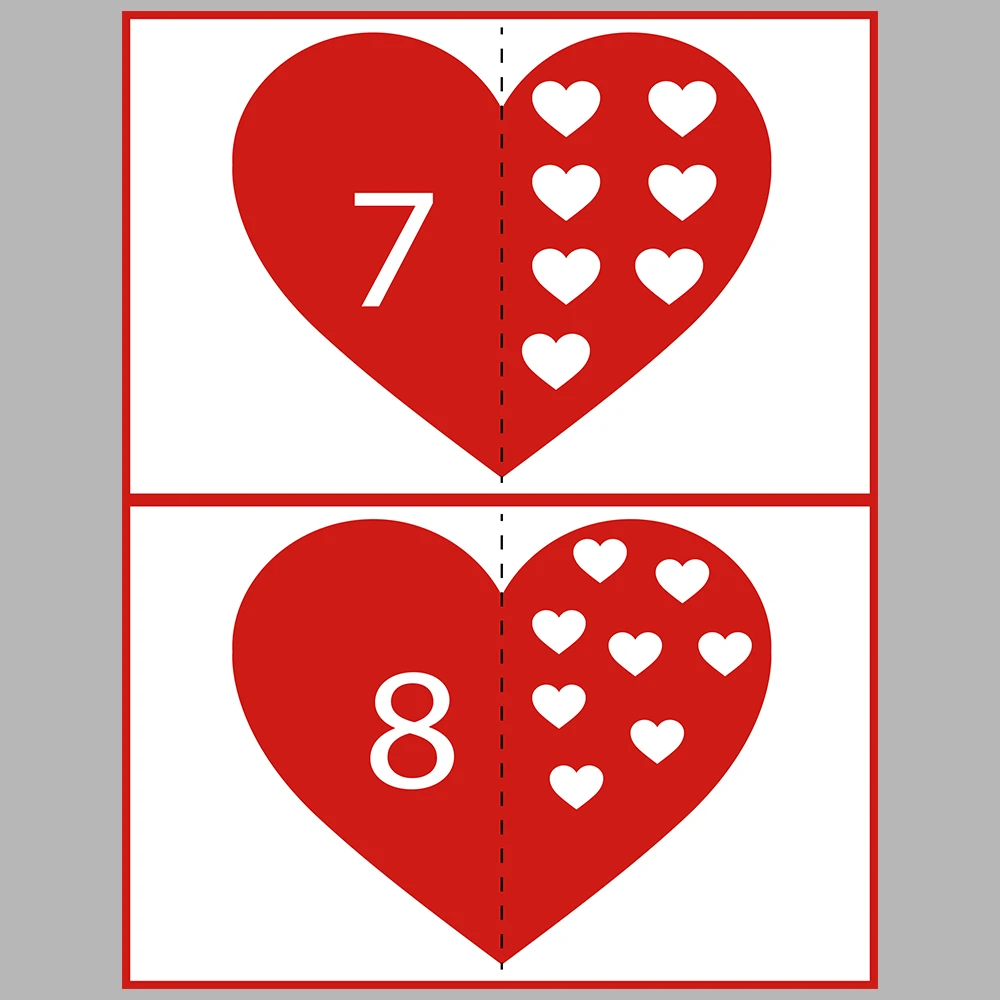 Number Matching Activity Book – Heart-Themed