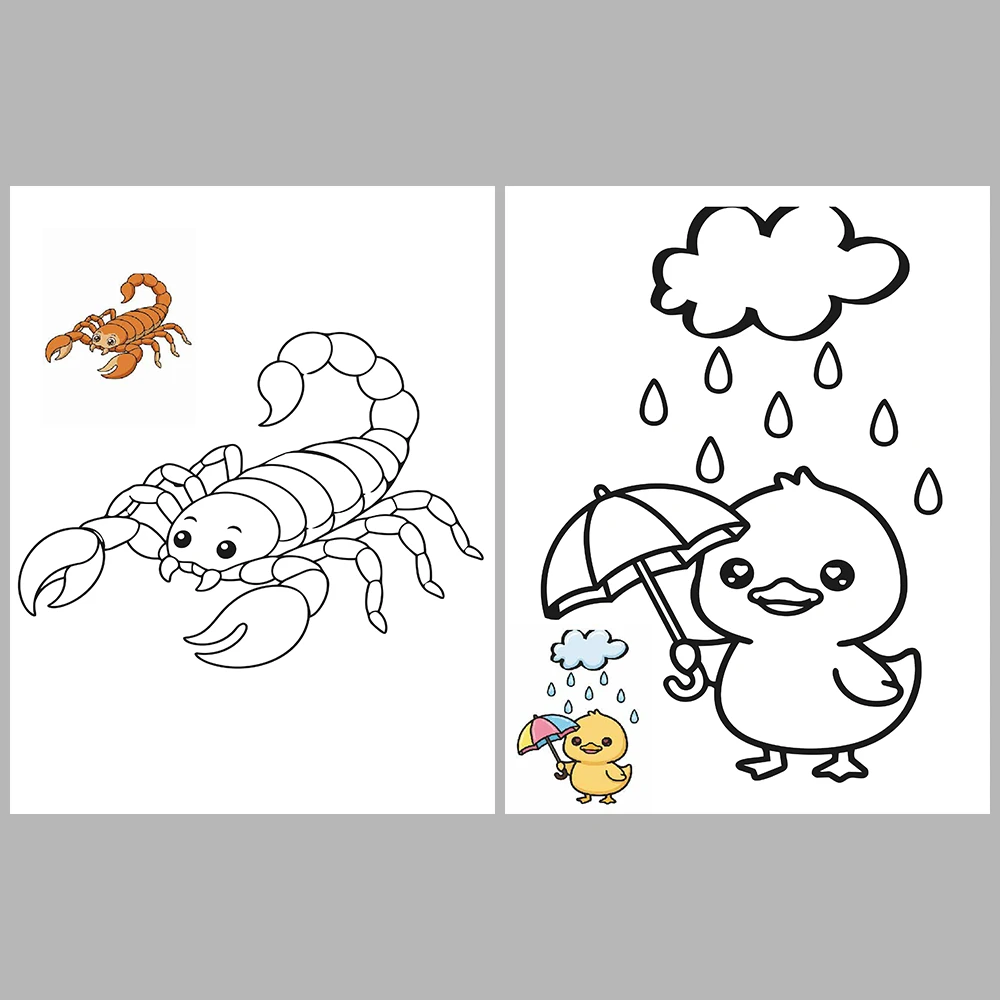 Animal Coloring Pages / with Reference Image