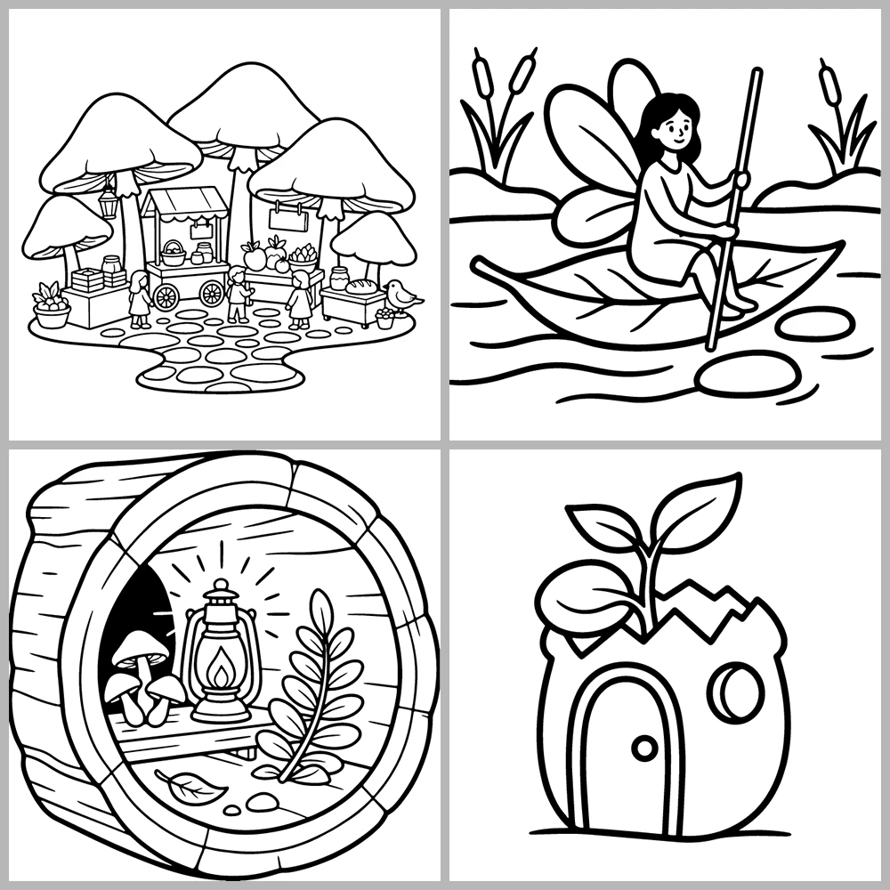 Cozy Fairy and Magical Coloring Book