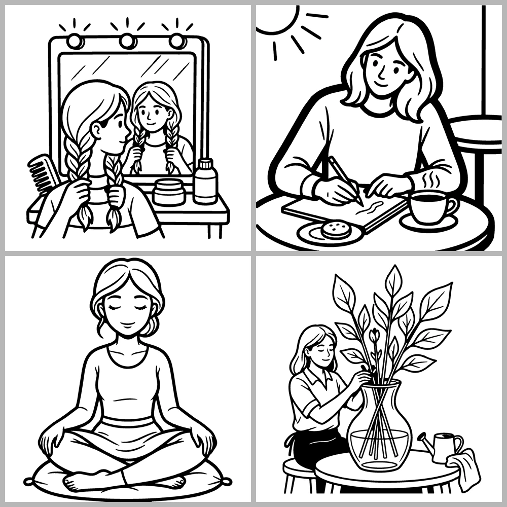 Cozy Girl – Self Care Coloring Book