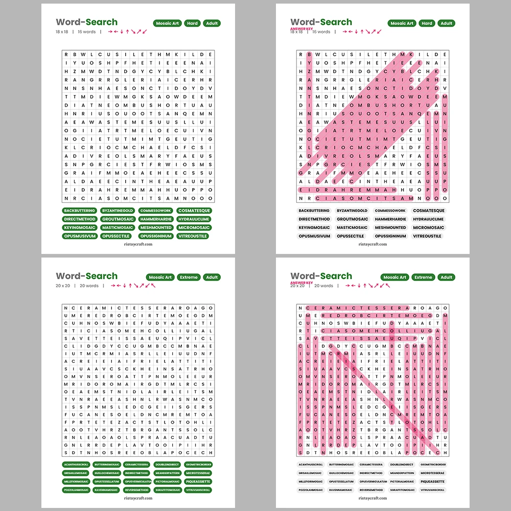 Word Search – Archaeology – Marketing & Advertising – Themes