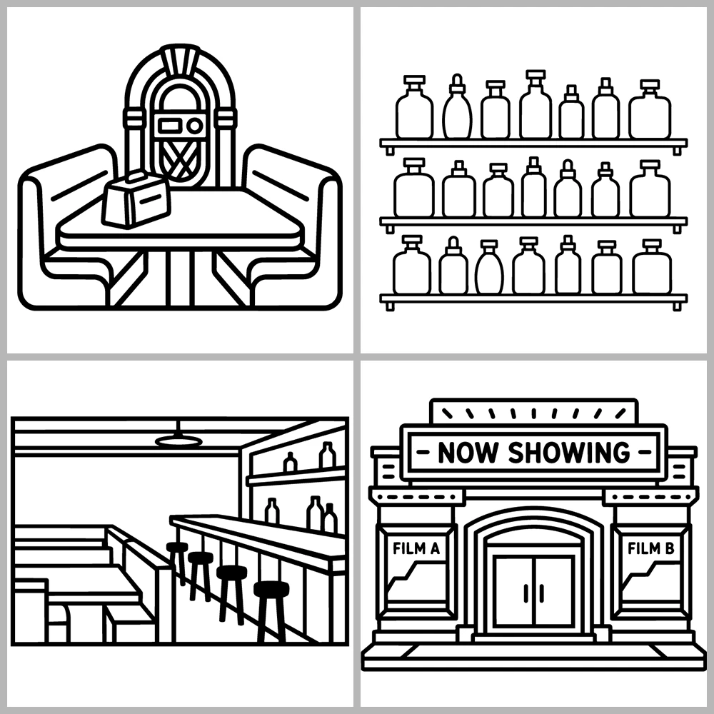 Cozy Travel – Places Coloring Book