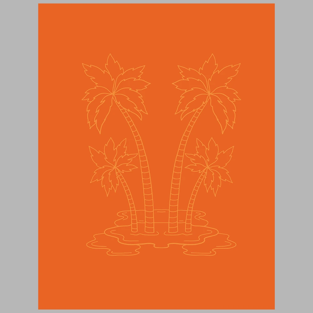orange, blue, and beige themed posters