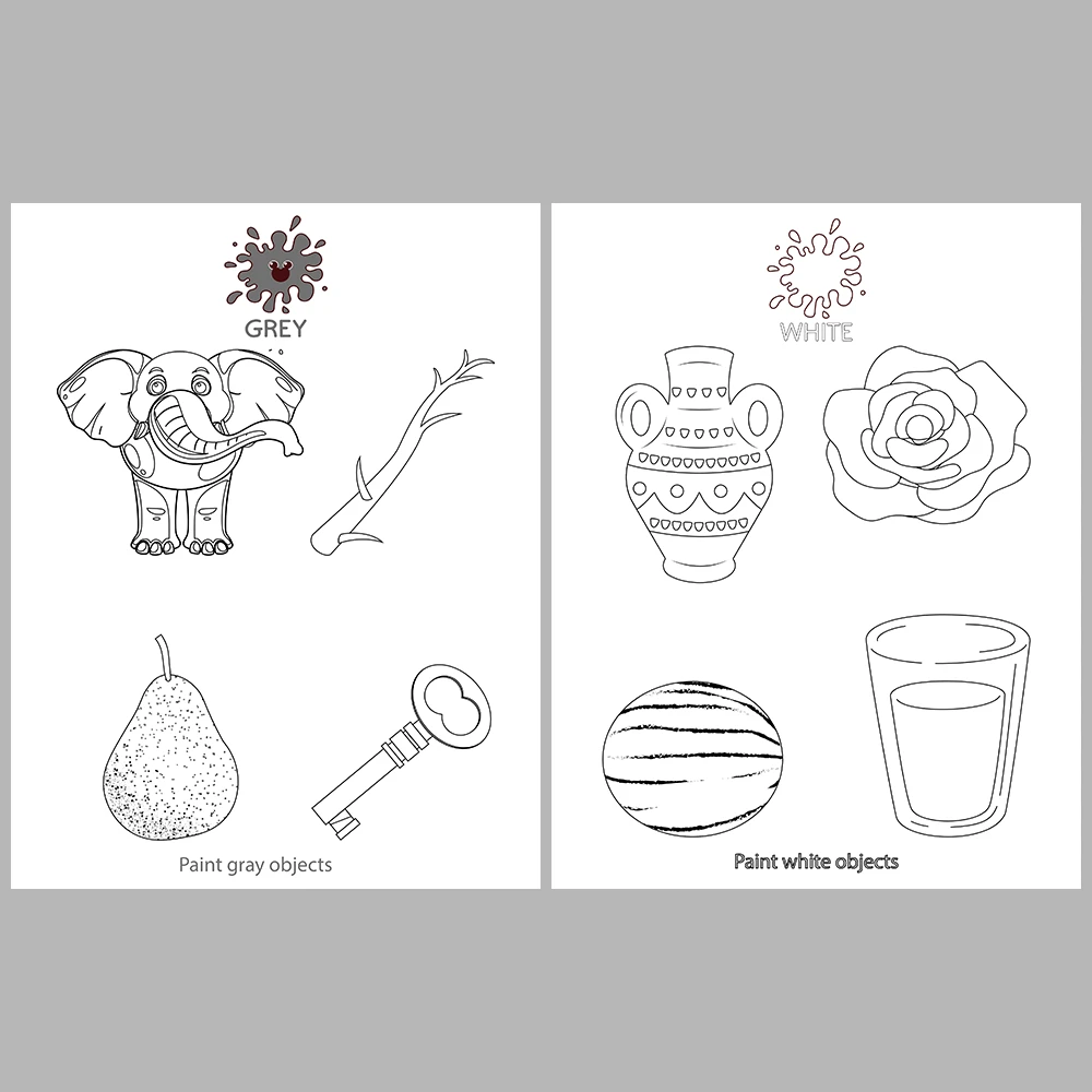 I Am Learning Colors Book – Fruit and Vegetable-Themed Coloring Activity
