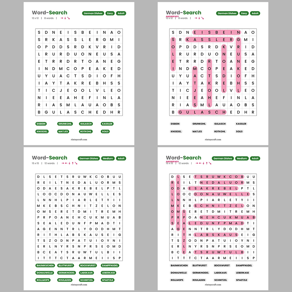 Word Puzzle – Cacti & Succulents – Broadway & Musicals – Themes