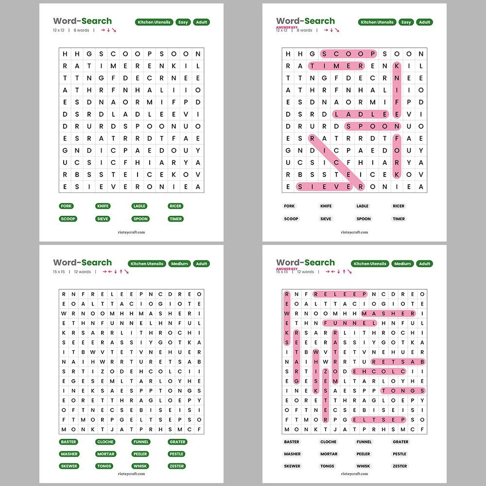 Word Puzzle – Board & Card Games – Music Theory & Notation – Themes