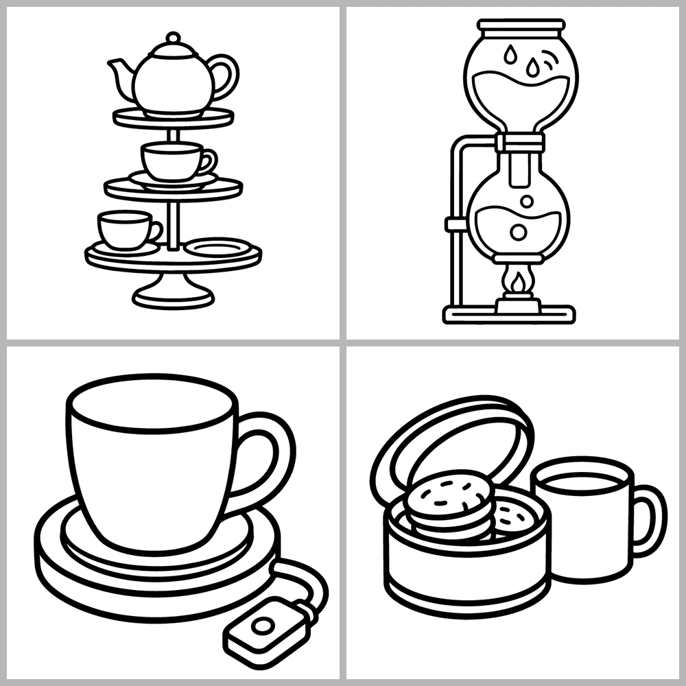 Cozy Coffee and Tea Coloring Book
