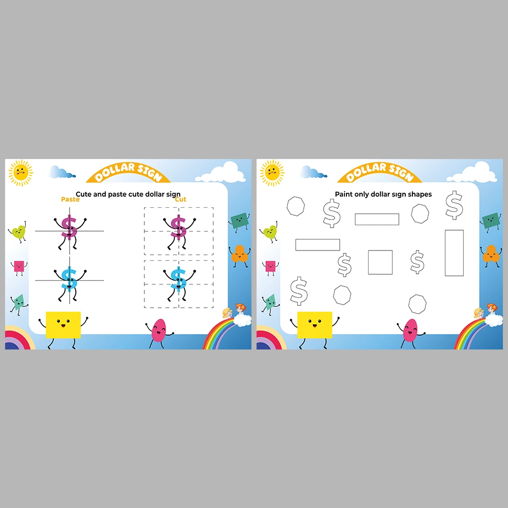 Learning Shapes – Dollar Sign