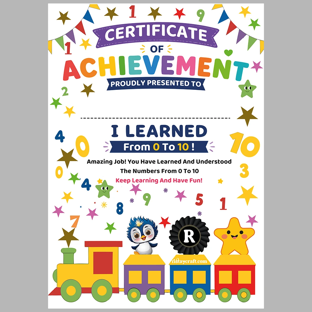 Star-Themed Number Matching Activity Book