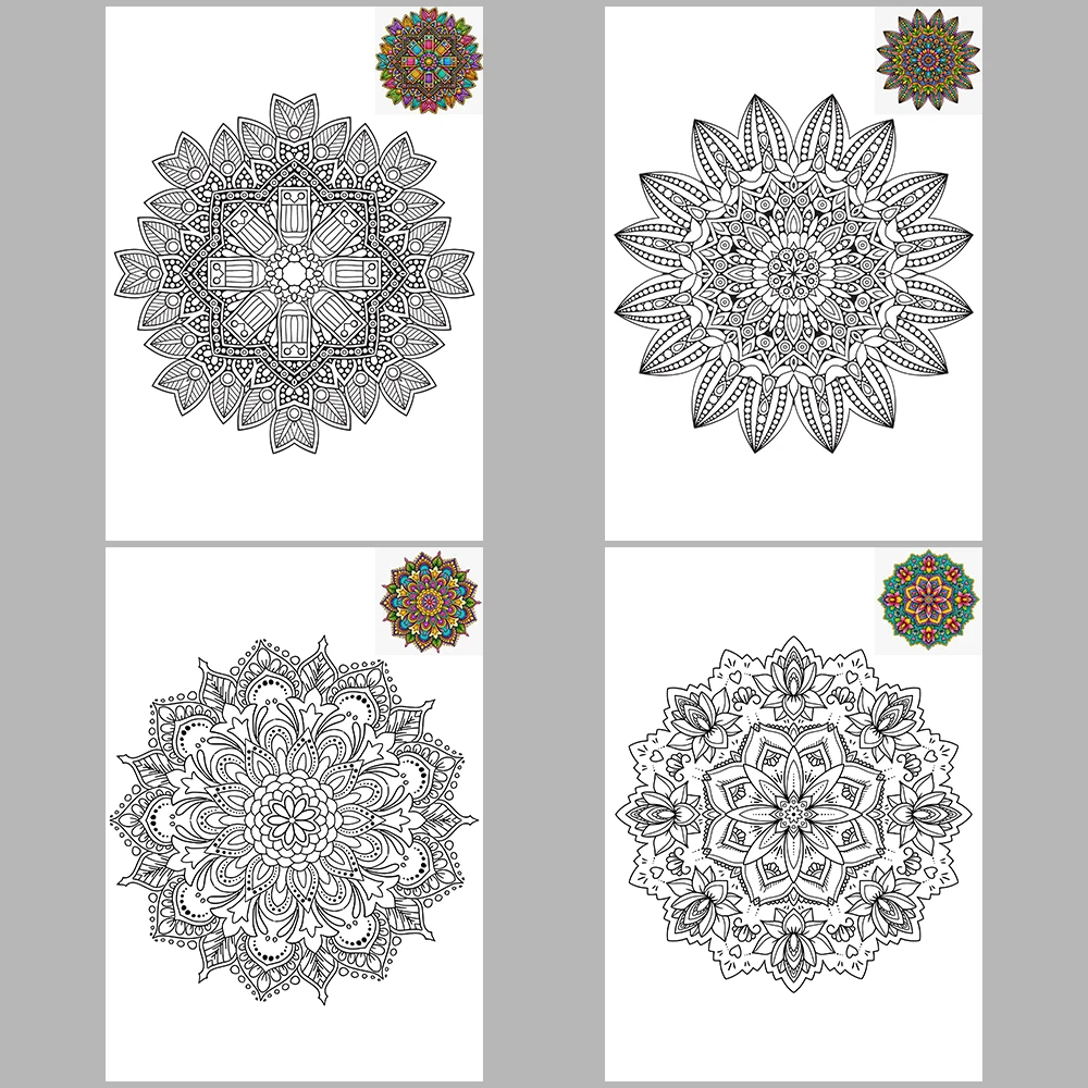 Mandala Coloring Book Pages – With Reference Images