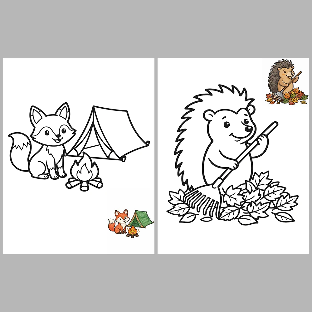 Mixed coloring pages – With Reference Images.