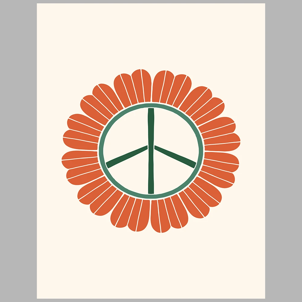 orange and green themed posters
