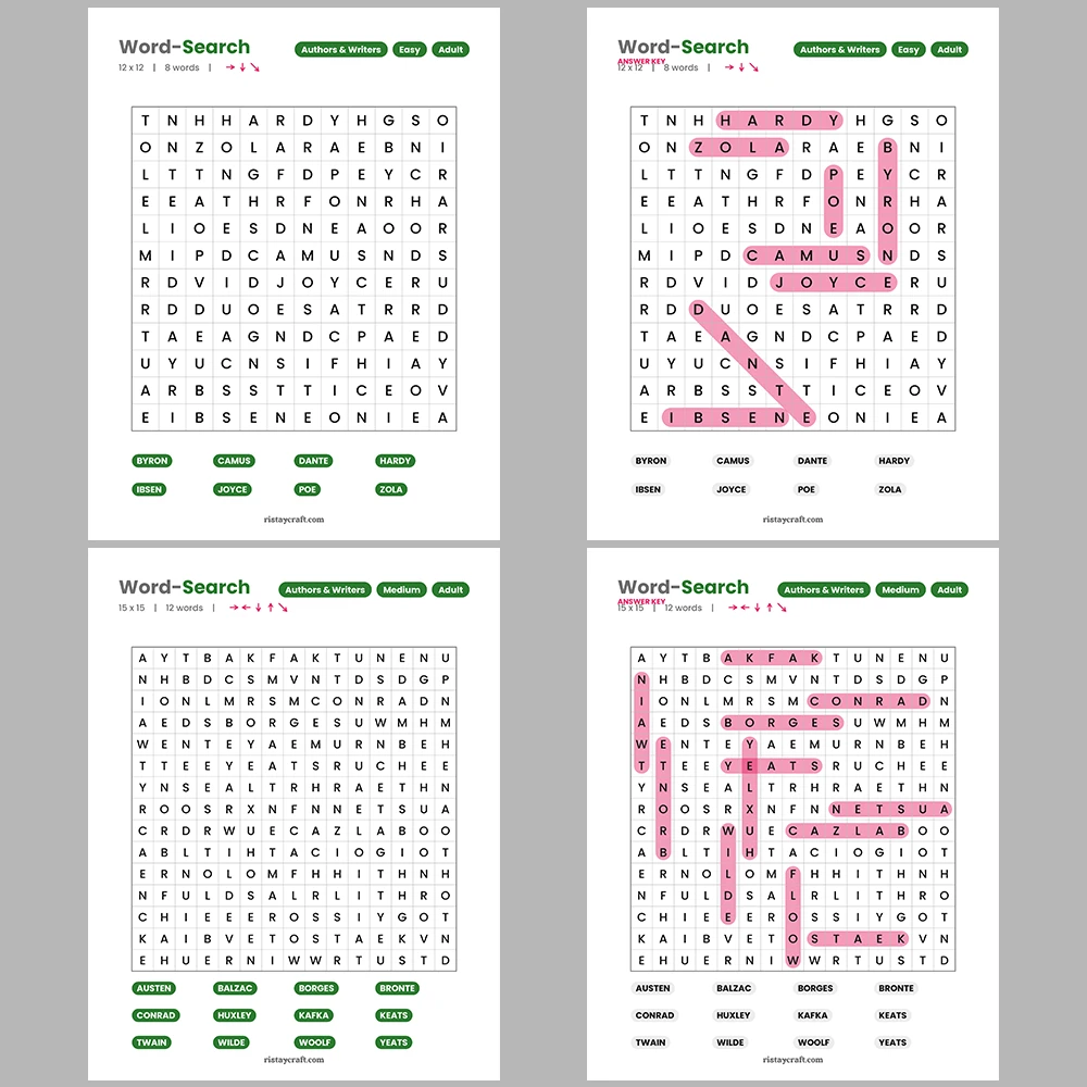 Word Puzzle – Architects – Clothing & Apparel – Themes – Vol. 1