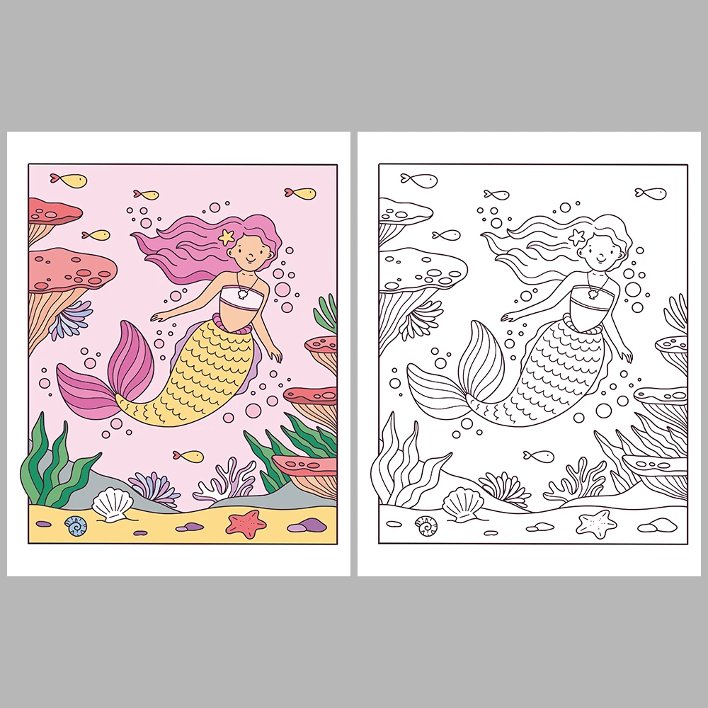 Mermaid Coloring Pages – With Reference Images