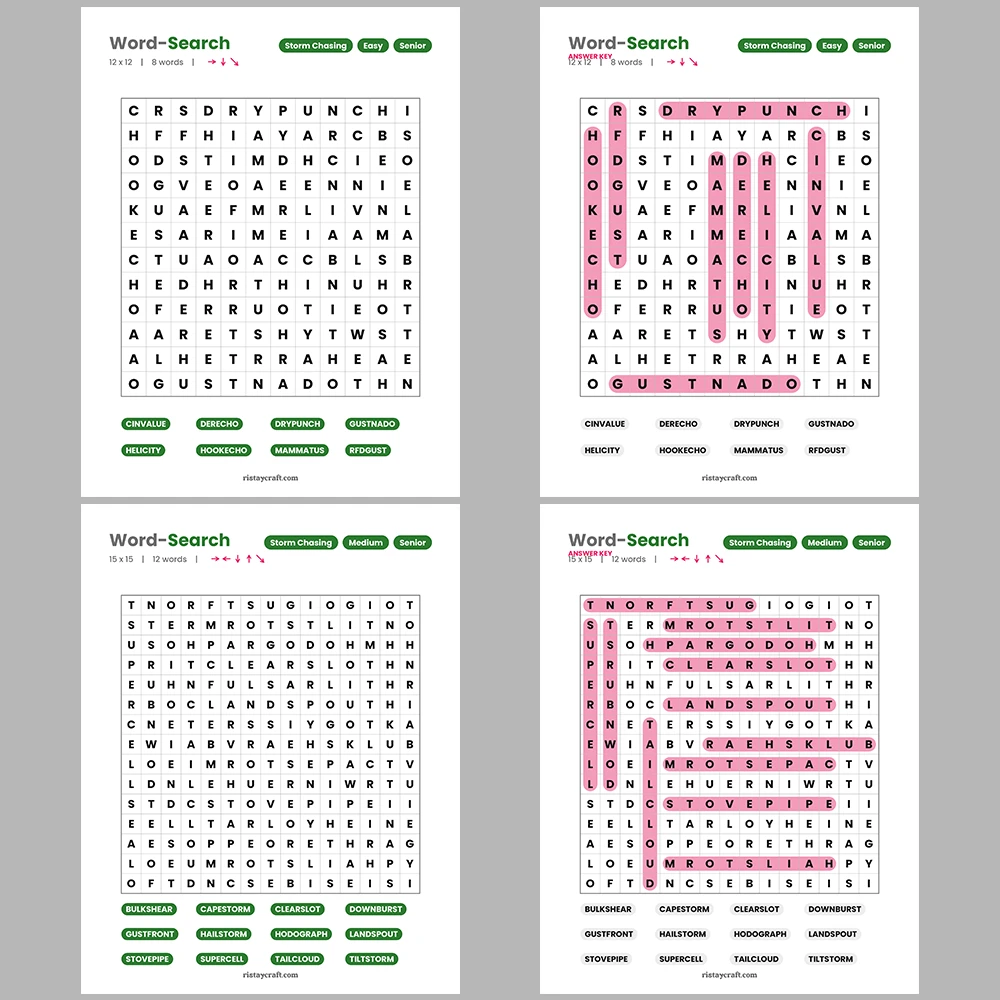 Word Puzzle – Eye & Vision – Trees of the World – Themes – Vol. 2
