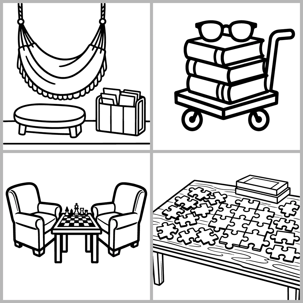 Cozy Corners Coloring Book