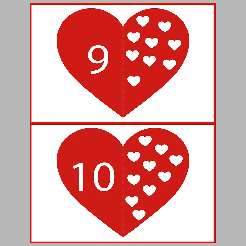 Number Matching Activity Book – Heart-Themed