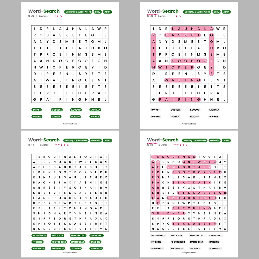 Word Puzzle – Crafts and Professions – Themes: Entertainment, Sports, and Lifestyle