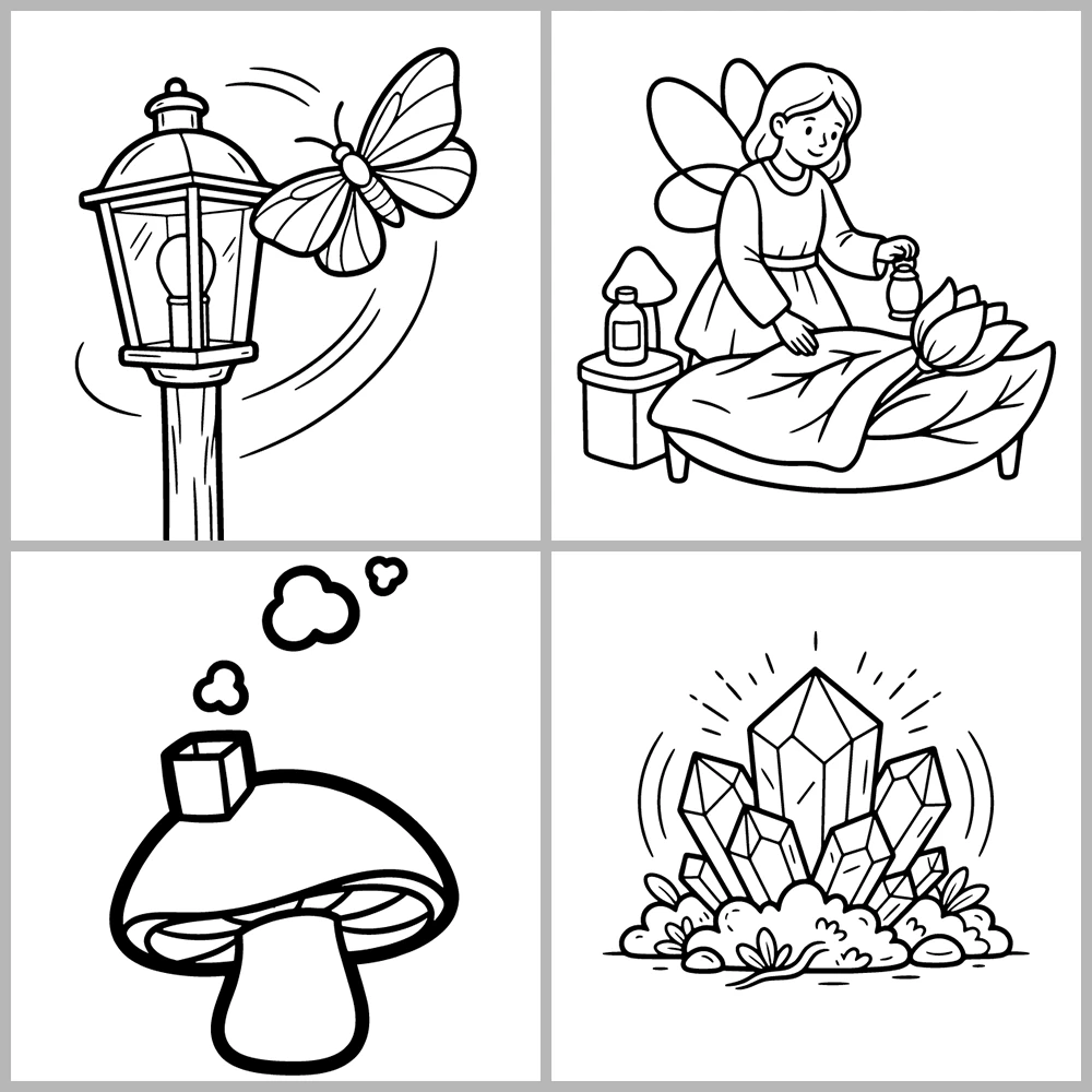 Cozy Fairy and Magical Coloring Book