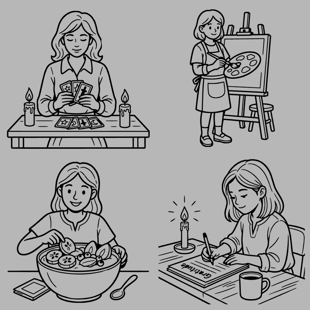 Cozy Girl and Self Care Coloring Book