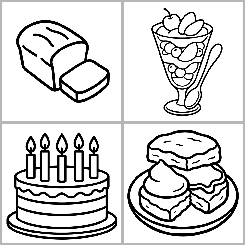 Cozy Desserts – Bakery Coloring Book