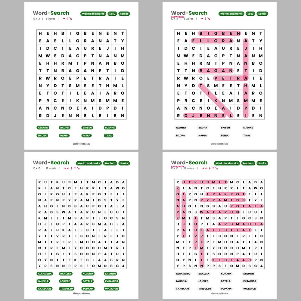 Word Search -Witchcraft & Occult – Grammar & Parts of Speech – Themes