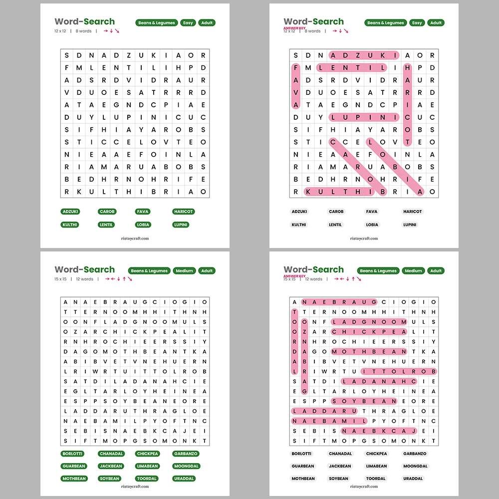 Word Search – Camping & Outdoors – Law & Justice Terms – Themes