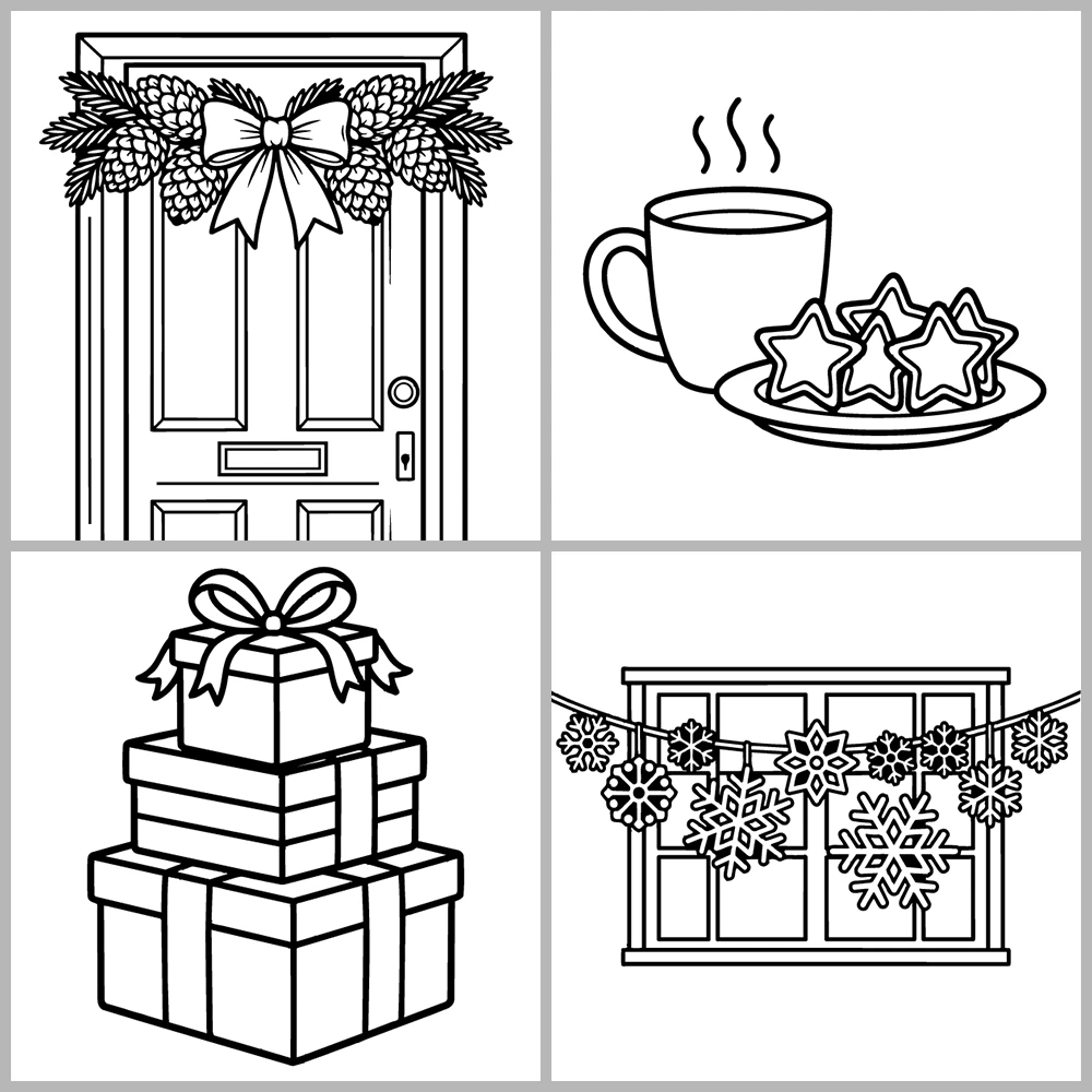 Christmas and Holiday Coloring Book